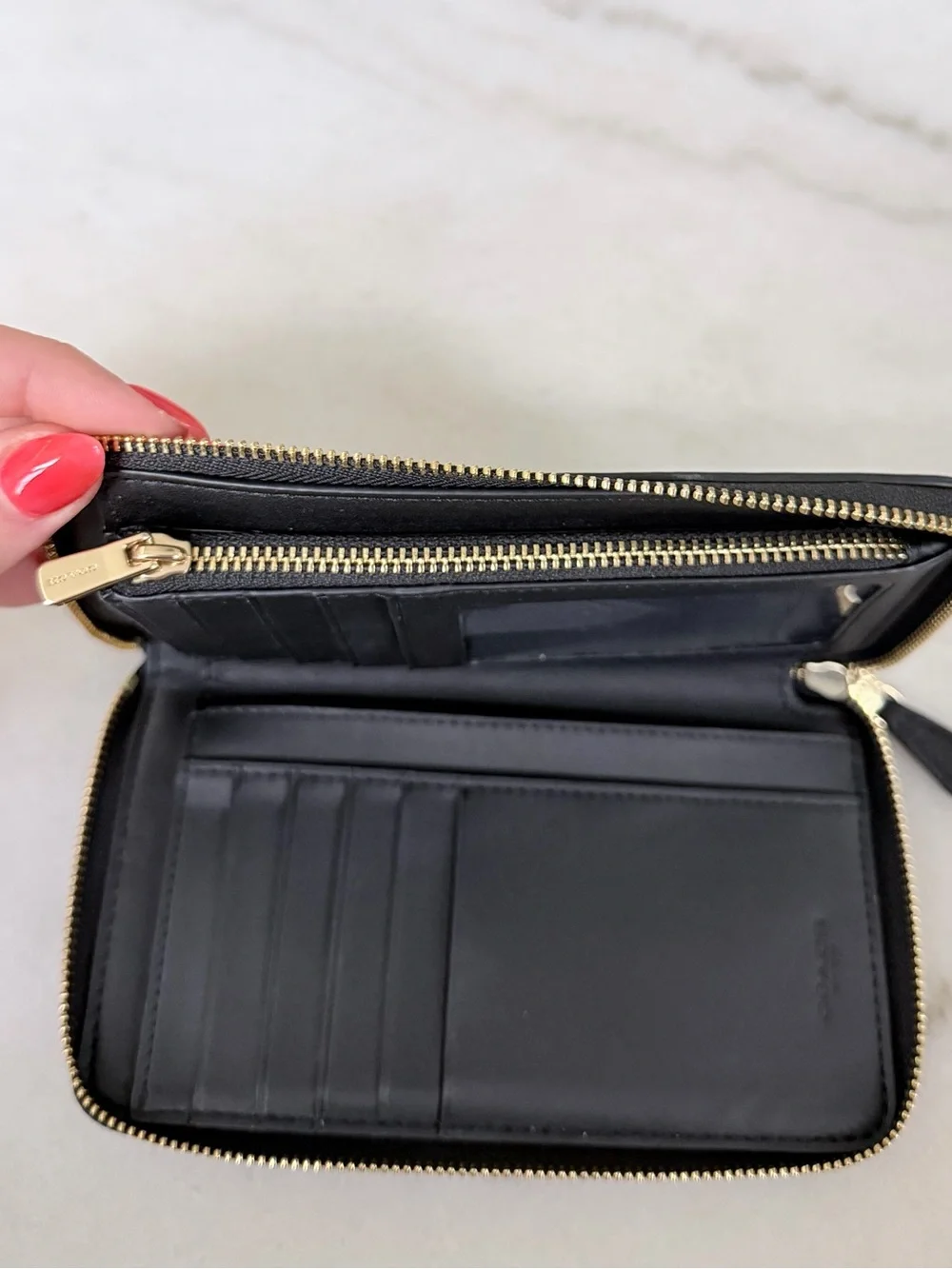 Black Coach Medium Zip ID Wallet